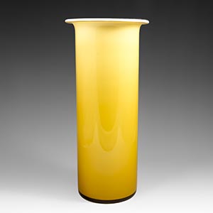 Holmegaard caramel Regnbue/Rainbow vase by Michael bang